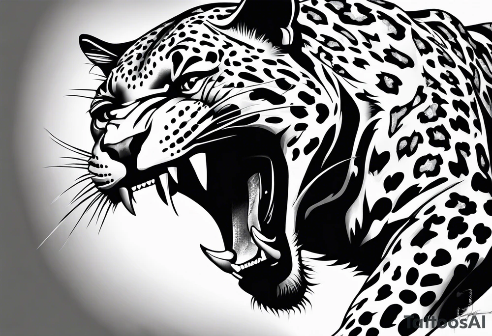 Jaguar running tattoo idea