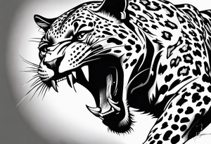 Jaguar running tattoo idea