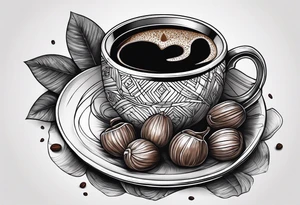 chestnuts poured into coffee tattoo idea