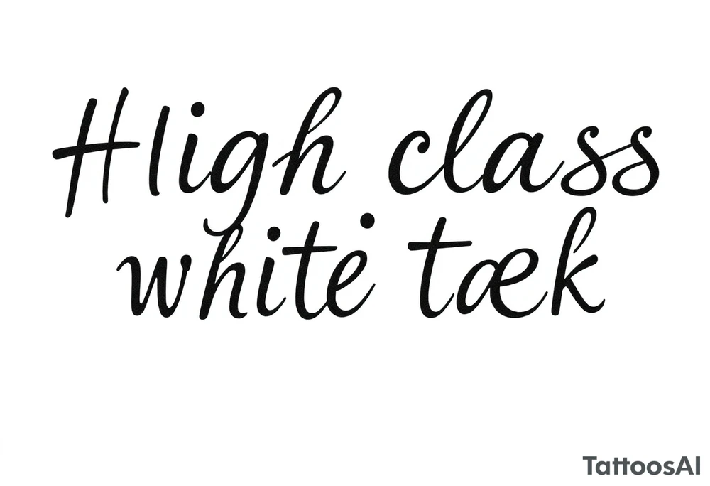 High class white trash tattoo idea