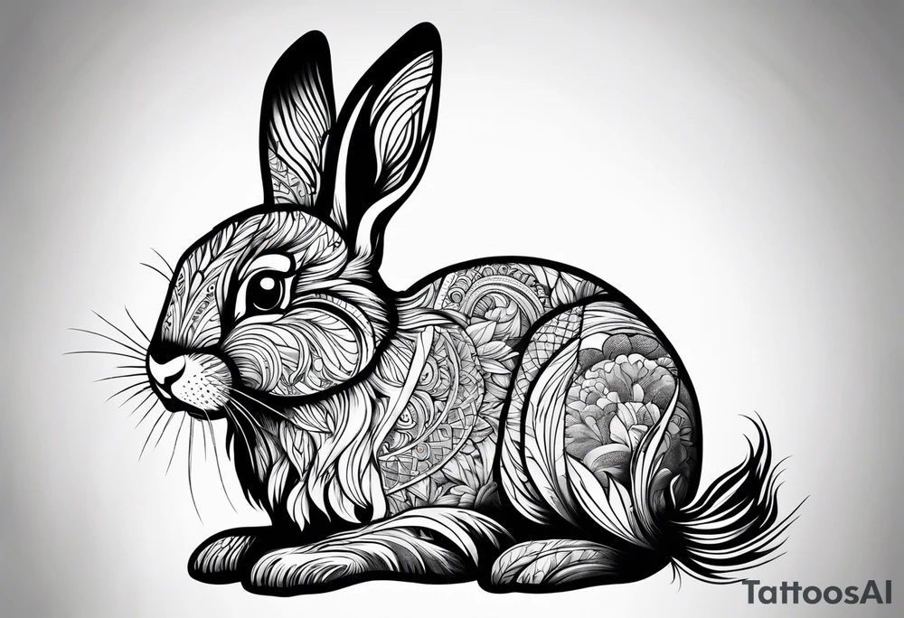 bunny tattoo idea