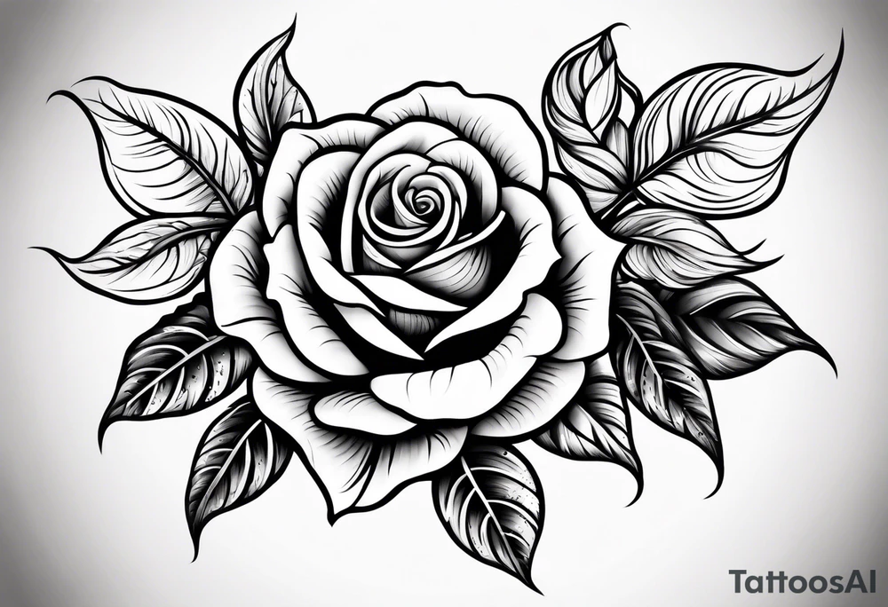 Vine Rose tattoo idea