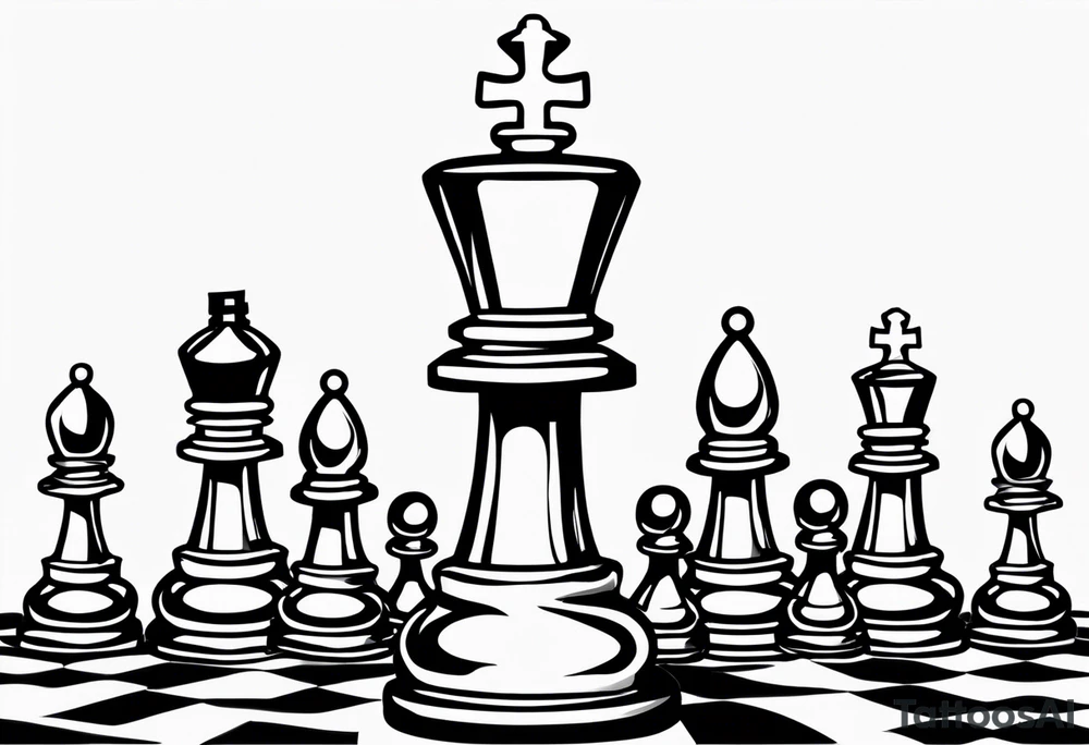 King chess piece tattoo idea