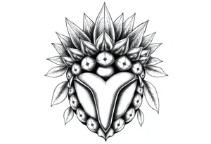 Majestic crown pineapple clitoral vagina and anus tattoo idea