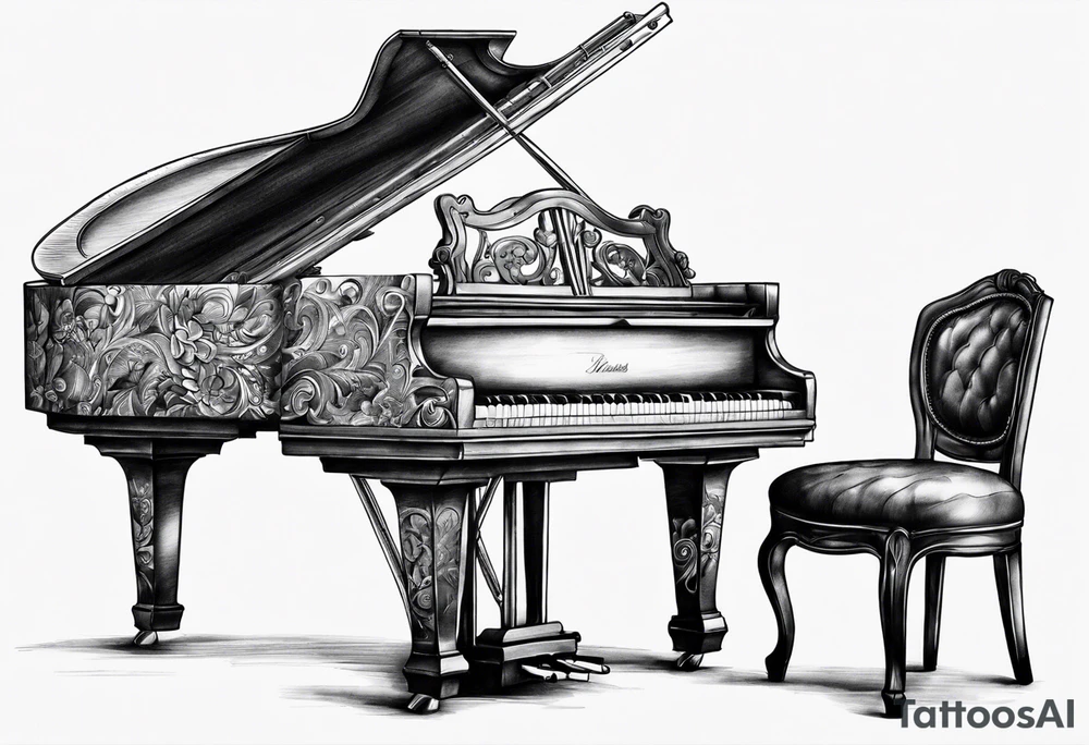Piano and drums tattoo idea