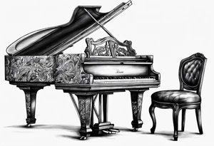 Piano and drums tattoo idea