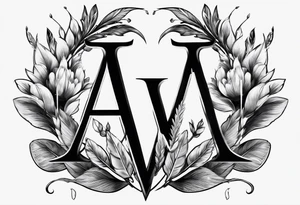 The letter W with arrows incorporated tattoo idea