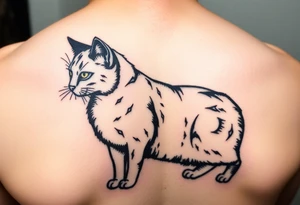 black cat tattoo idea