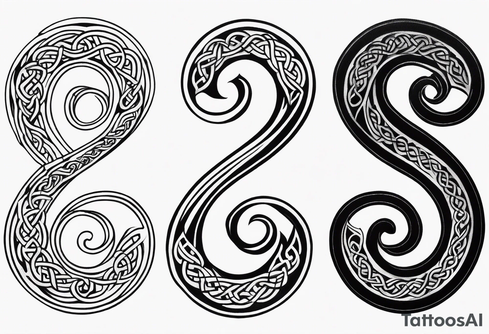 Celtic style bass clef tattoo idea