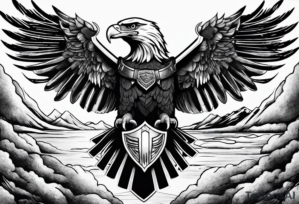 spartan helmet and bald eagle background tattoo idea spartan helmet and bald eagle background tattoo idea