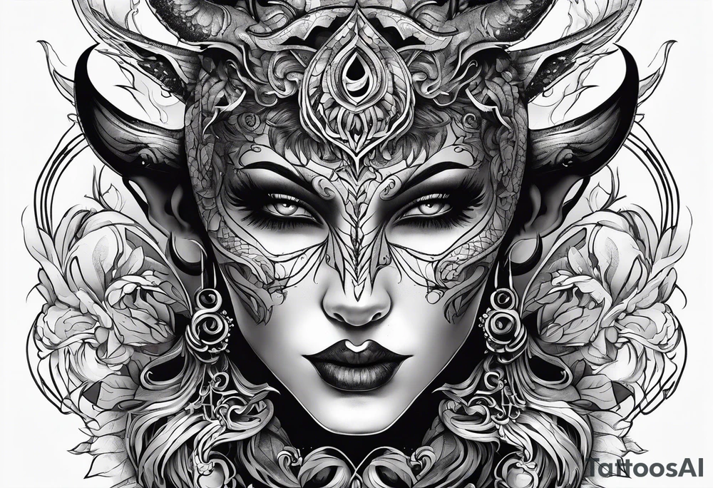 Demonic hand tattoo idea