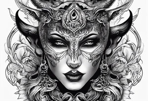 Demonic hand tattoo idea