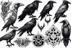 skyrim style raven tattoo idea