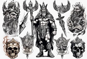 Atlantis king going to war tattoo idea