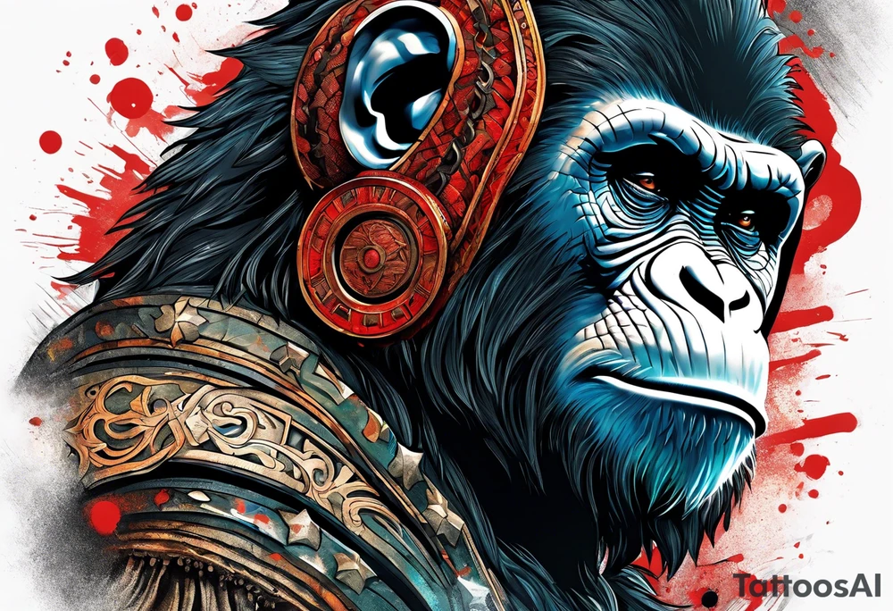 Caesar from the movie planet of the apes tattoo idea