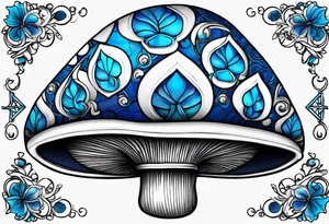 Madhatter blue mushroom tattoo idea