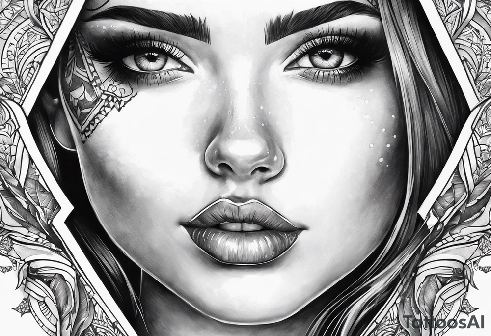 Слон со слоненком висящим на его хоботе tattoo idea