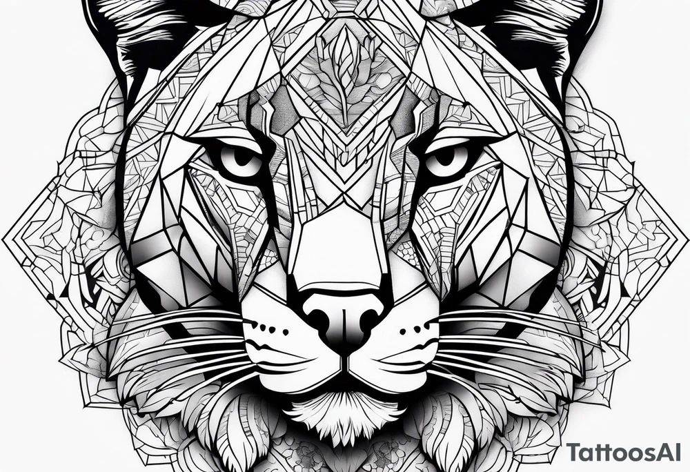 Bosque puma oso negro tattoo idea