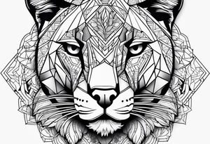 Bosque puma oso negro tattoo idea