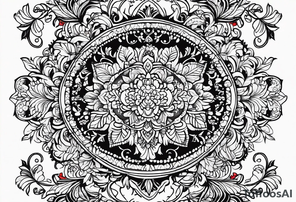 create a tattoo using hungarian embroidery pattern tattoo idea