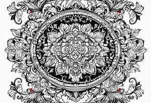 create a tattoo using hungarian embroidery pattern tattoo idea