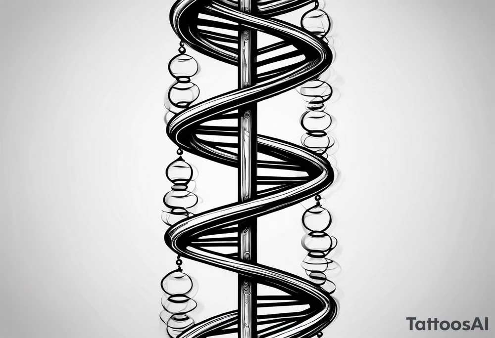 DNA strand with morals as the rungs tattoo idea