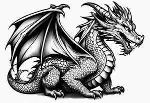 cute dragon tattoo idea