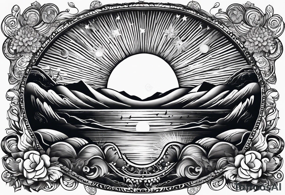 Sun set tattoo idea