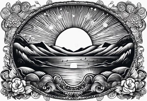 Sun set tattoo idea