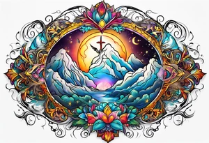 Ascension into the afterlife, love, light, peace tattoo idea