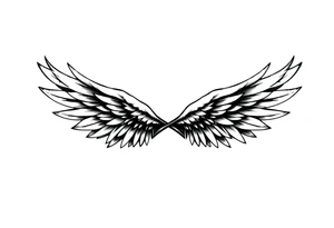 Infinity Loop made of wings white background tattoo idea