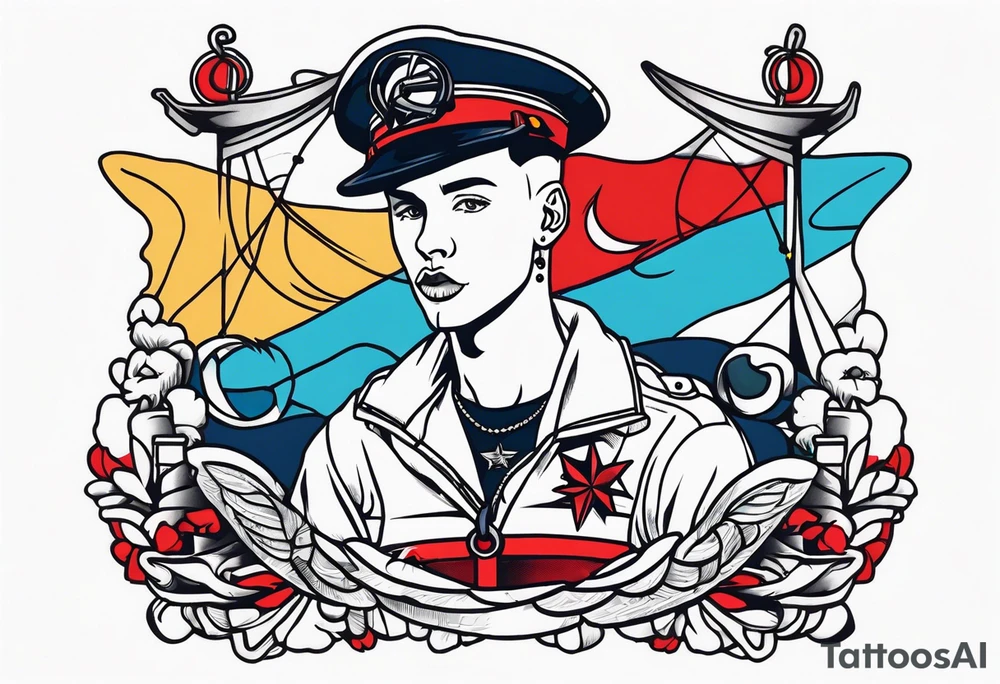 MachineGunKelly as a sailor boy tattoo idea
