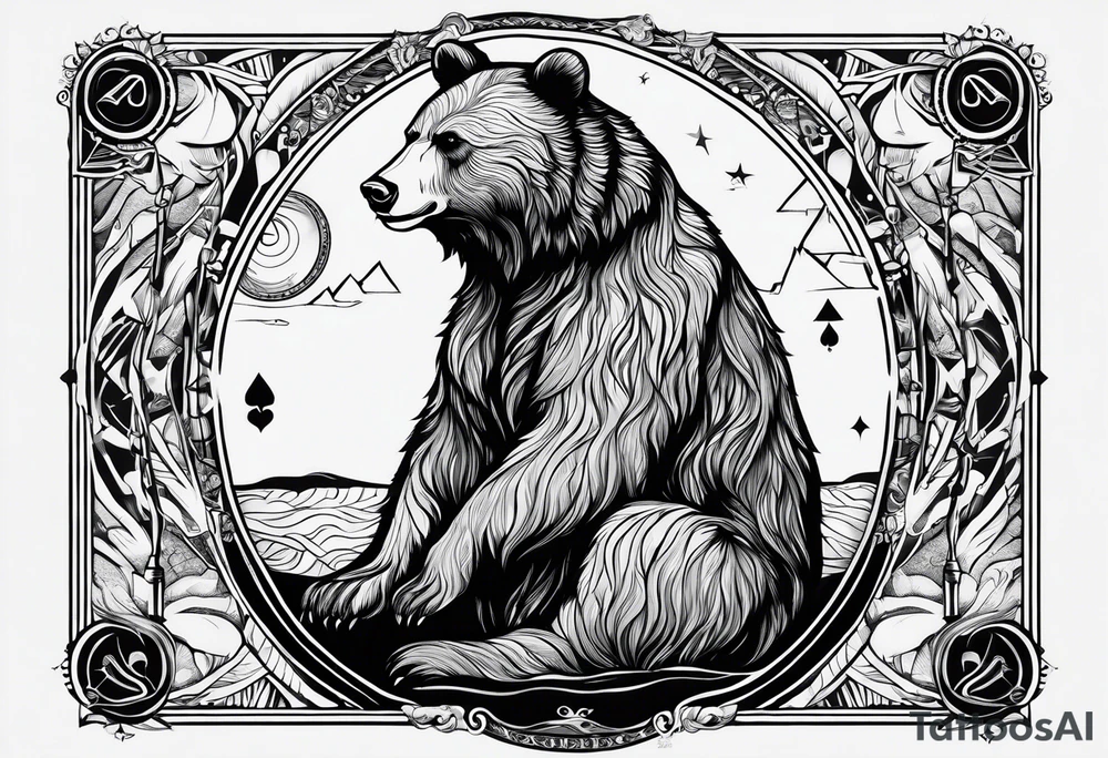 The fool tarot as a bear tattoo idea