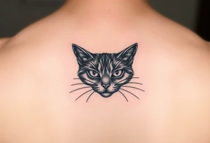 black cat tattoo idea