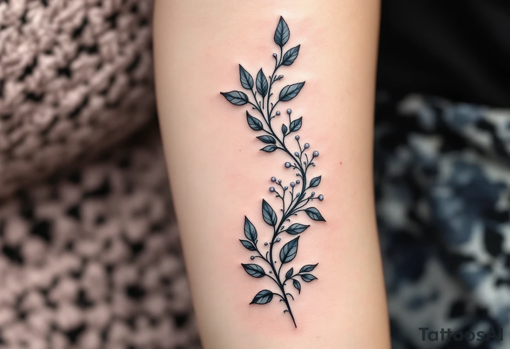 Cursive 25.12.1999 flowing along the spine in cool gray with a hint of icy blue. tattoo idea