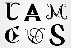 Initials: A C C A
No special designs just the letters tattoo idea