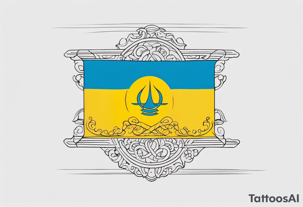 flag of kazhakstan tattoo idea