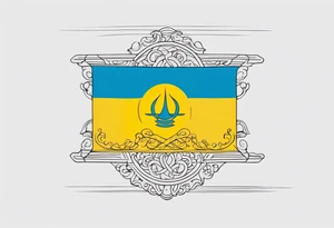 flag of kazhakstan tattoo idea
