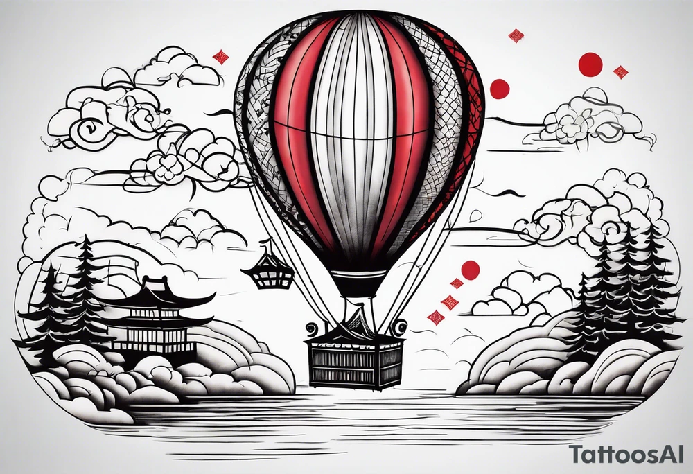 Hot air balloon tattoo idea