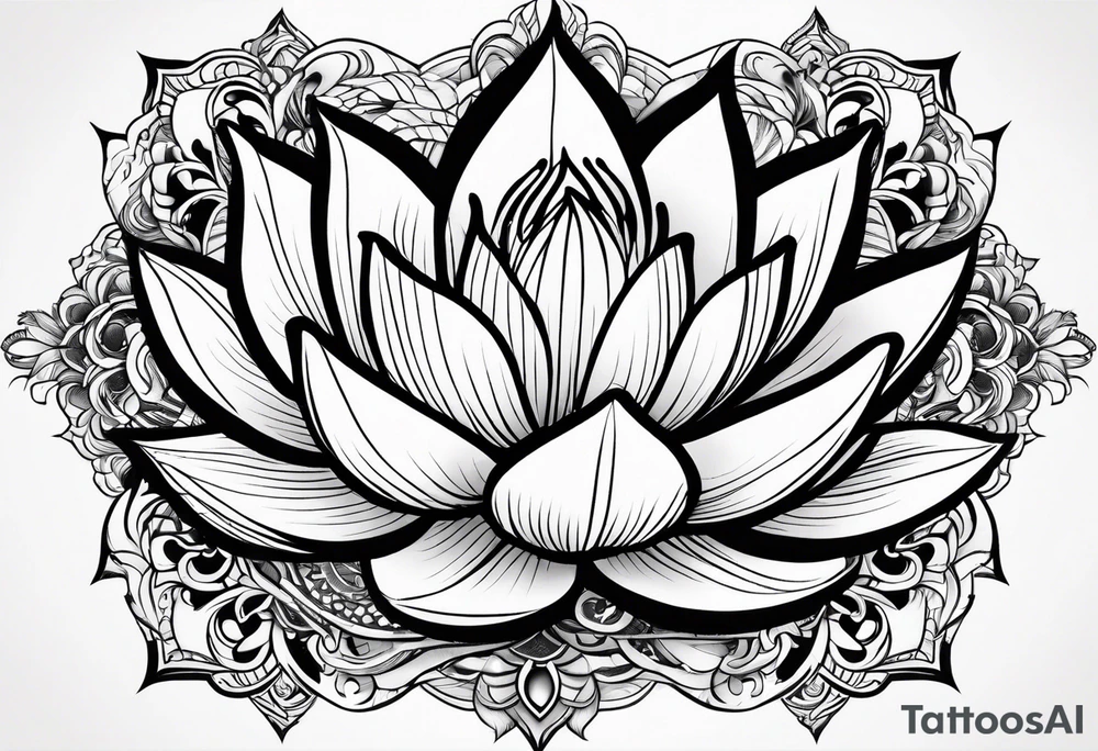 Lotus flower tattoo idea