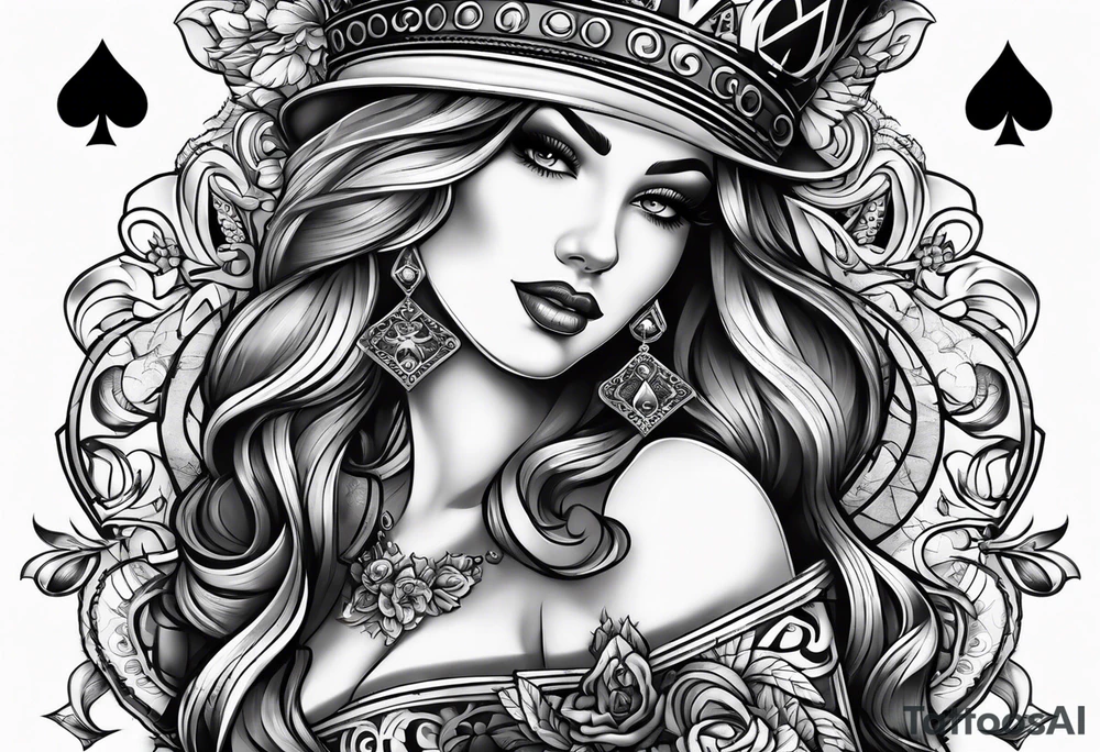 QUEEN OF SPADES tattoo idea