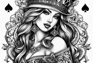 QUEEN OF SPADES tattoo idea