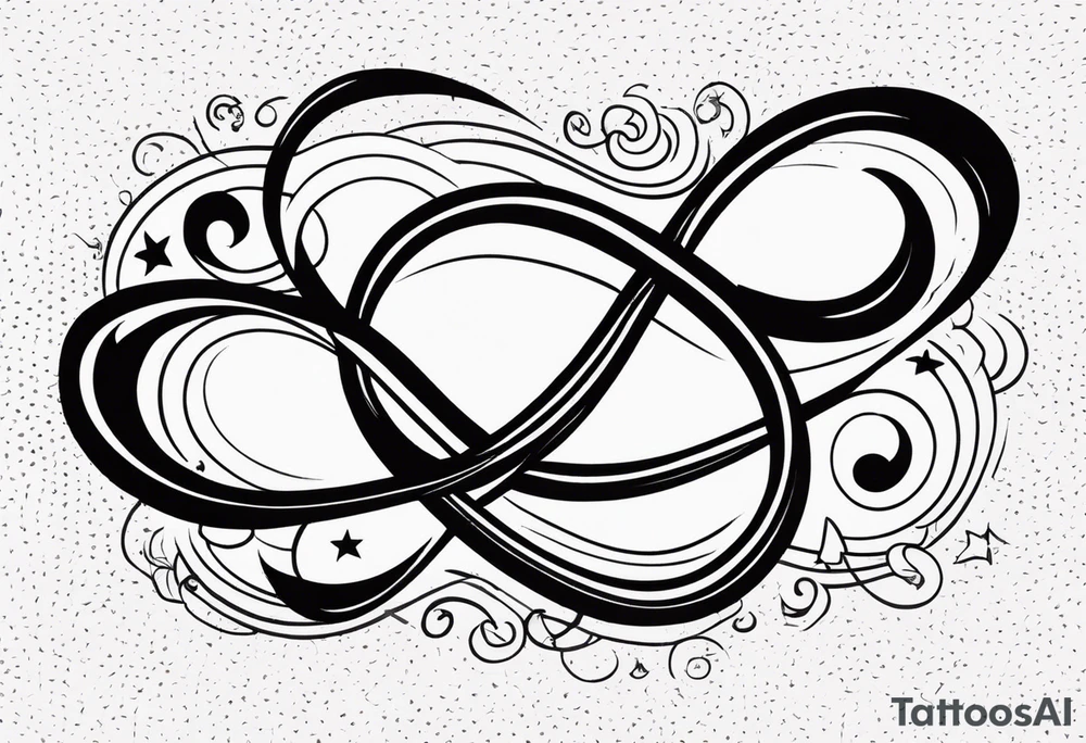 Infinity loop with p d tattoo idea