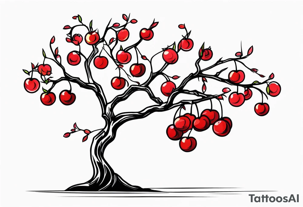 Cherry tree tattoo idea