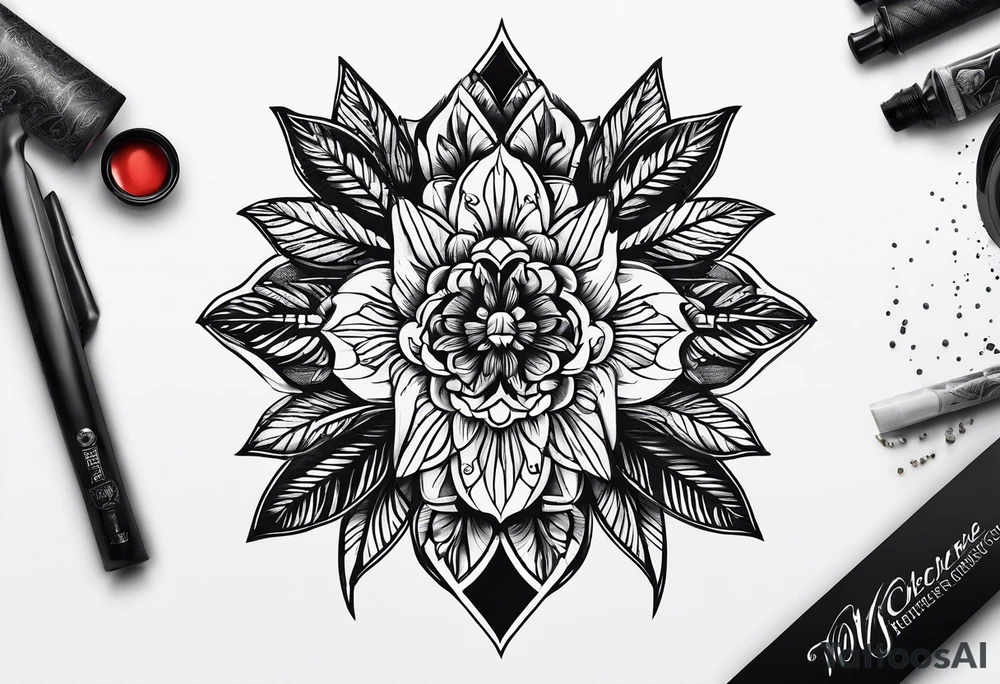 Crispy sharp lines tattoo idea