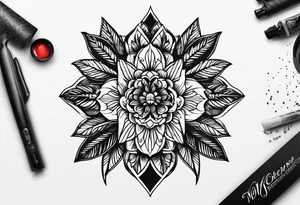 Crispy sharp lines tattoo idea