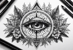 Compass
Jungle Plants
All-seeing Eye tattoo idea