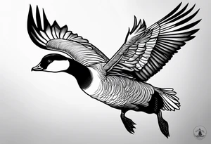 canadian goose shaking wings tattoo idea
