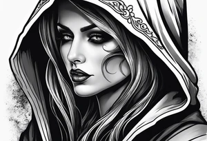 lady grim reaper tattoo idea
