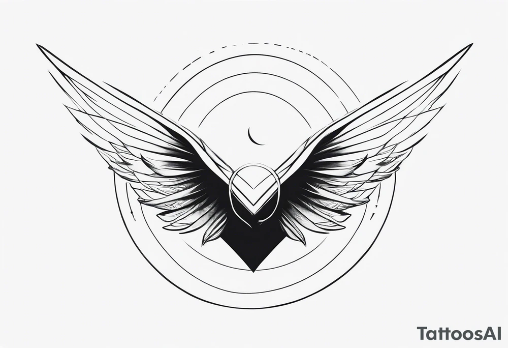 person in flight tattoo idea